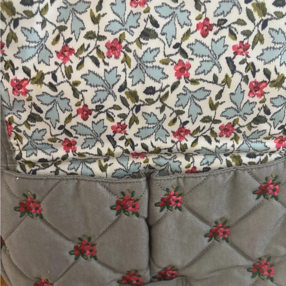Vera Bradley Carson Quilted Floral Crossbody Bag - Gray and Pink- flaw - Picture 3 of 9